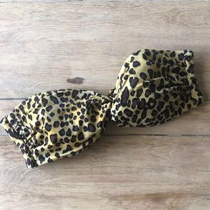 Victoria’s Secret swim, leopard bandeau top